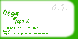 olga turi business card
